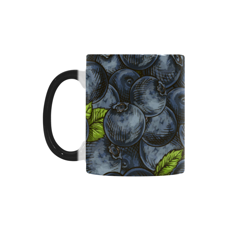 blueberry pattern Morphing Mug Heat Changing Mug