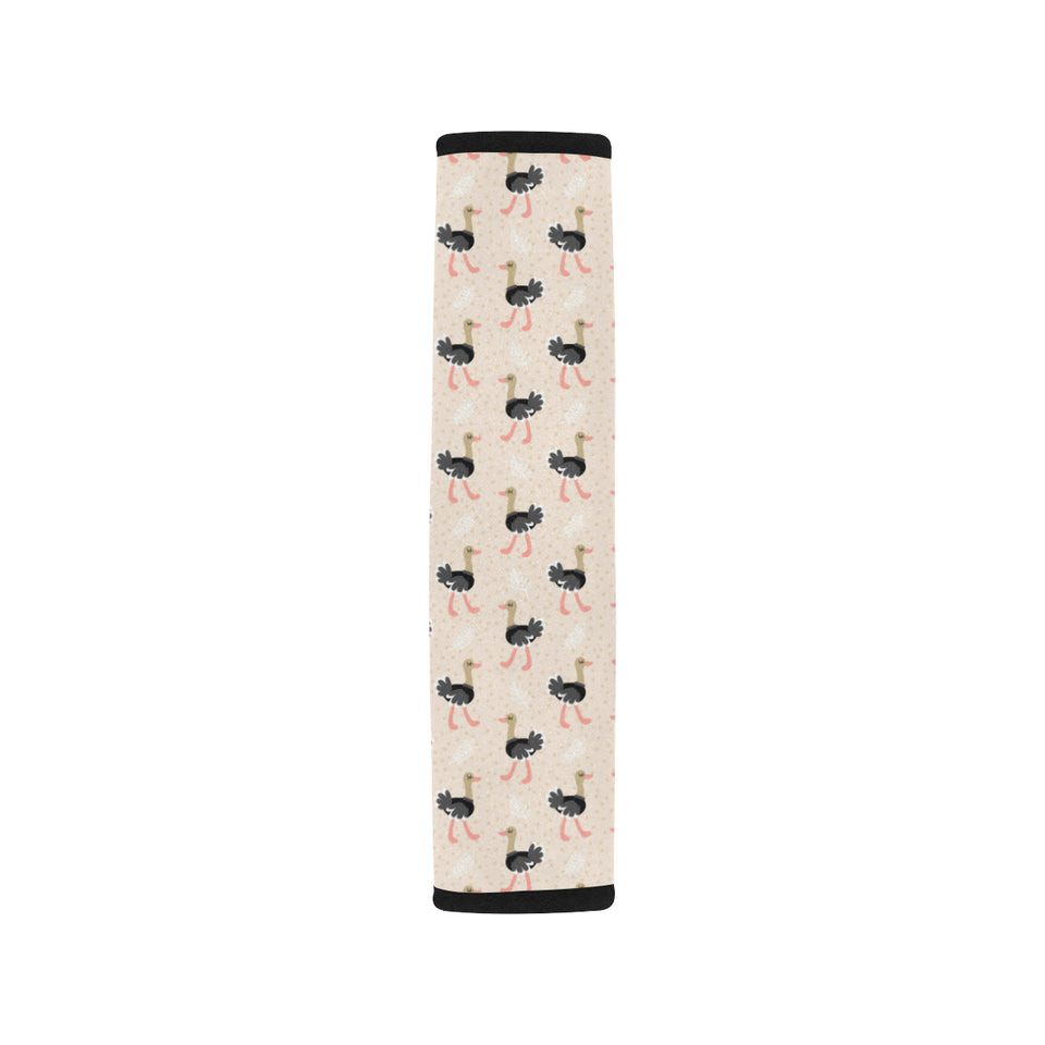 Ostrich Pattern Print Design 05 Car Seat Belt Cover