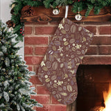 Coffee bean flower pattern Christmas Stocking