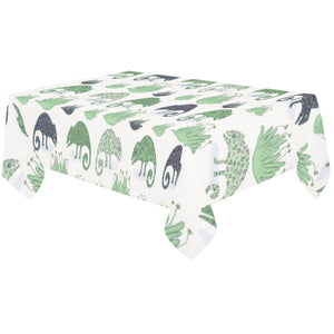 Chameleon lizard succulent plant pattern Tablecloth