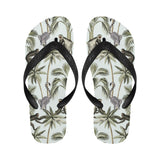 Monkey sloth lemur palm trees pattern Unisex Flip Flops