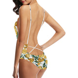 yellow tulips pattern Women's One-Piece Swimsuit
