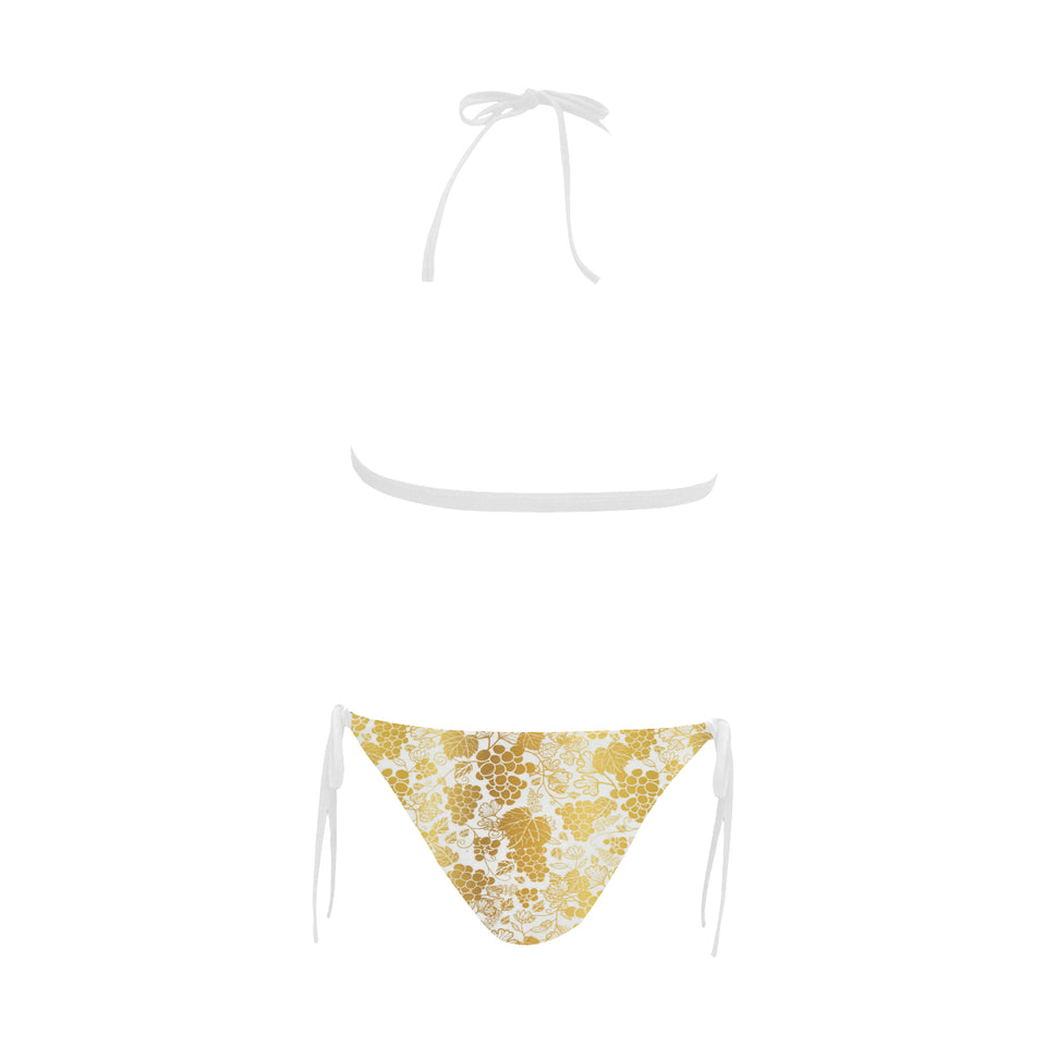 Gold grape pattern Sexy Bikinis Two-Piece Swimsuits