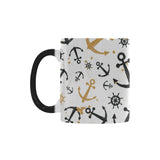 Anchors Rudders pattern Morphing Mug Heat Changing Mug