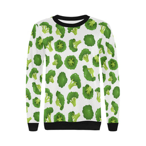 Cute broccoli pattern Women's Crew Neck Sweatshirt