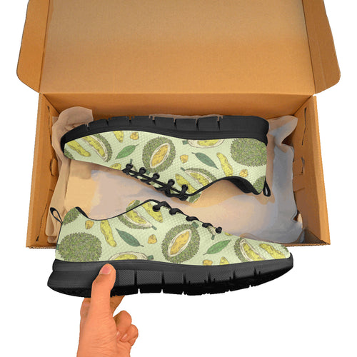 Durian leaves pattern background Women's Sneaker Shoes