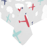 Airplane cloud grey background Tablecloth