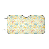 Hippopotamus Pattern Print Design 04 Car Sun Shade