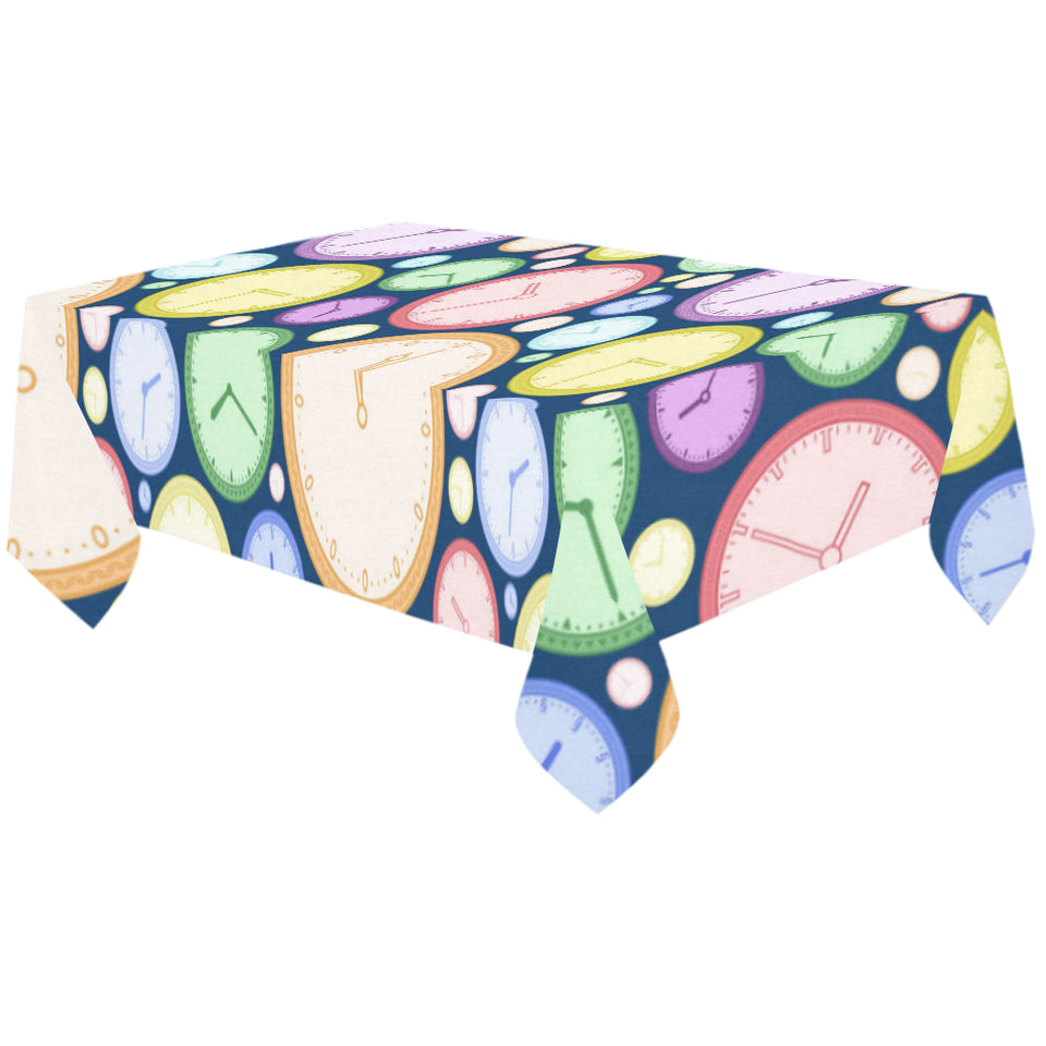 Colorful clock background Tablecloth