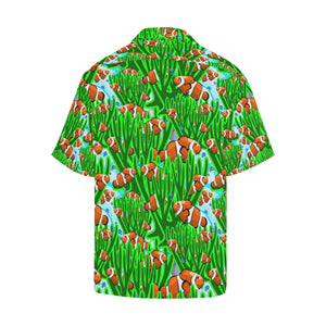 Clown Fish Pattern Print Design 01 Men's All Over Print Hawaiian Shirt (Model T58)