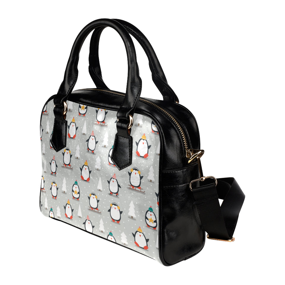 Cute Penguin christmas pattern Shoulder Handbag