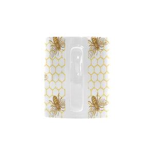 Bee honeycomb seamless design pattern Classical White Mug (Fulfilled In US)