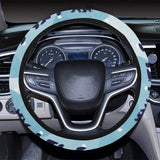 polar bear winter snow pattern Car Steering Wheel Cover