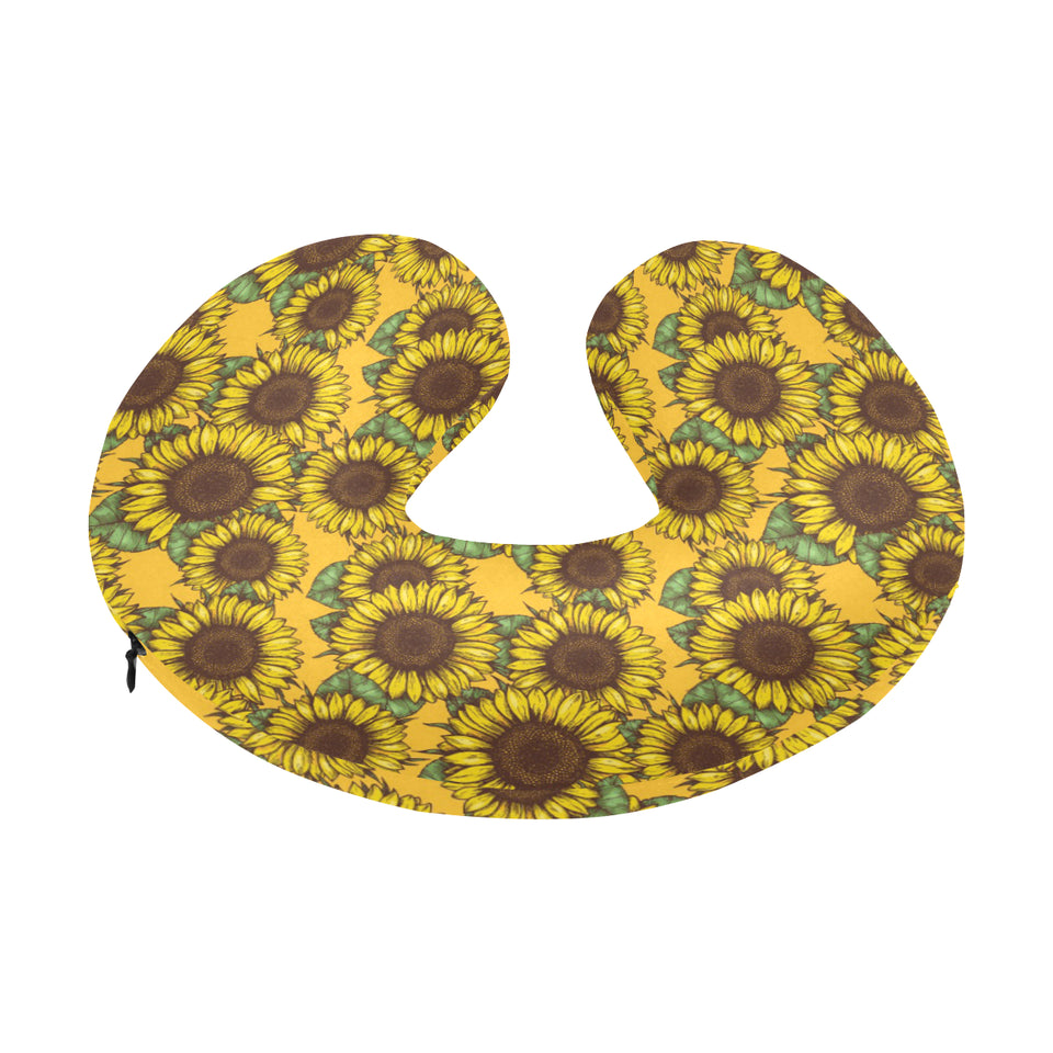 Sunflower pattern U-Shaped Travel Neck Pillow