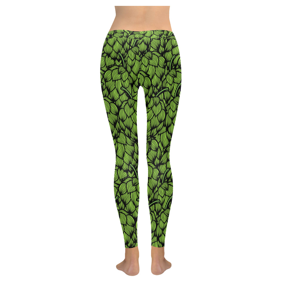 Green hop pattern Women's Legging Fulfilled In US