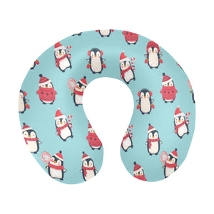 Cute penguin christmas  design pattern U-Shaped Travel Neck Pillow