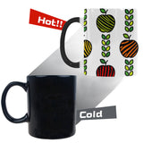 colorful apples leave zebra stripe Morphing Mug Heat Changing Mug