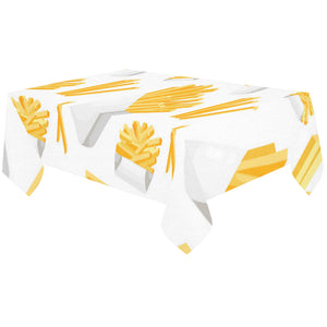 French fries white paper box pattern Tablecloth