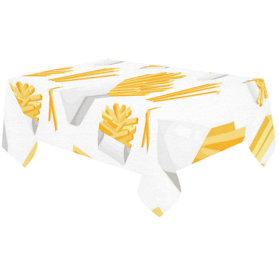 French fries white paper box pattern Tablecloth