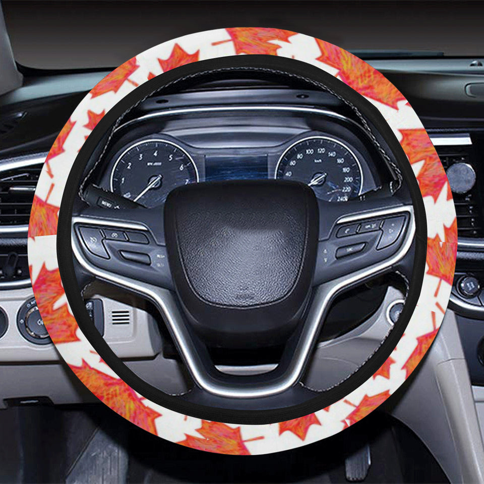 Canada Pattern Print Design 02 Car Steering Wheel Cover