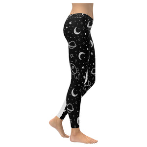Hand drawn space rocket star planet Women's Legging Fulfilled In US