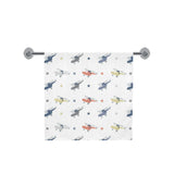 Cute helicopter star pattern Bath Towel