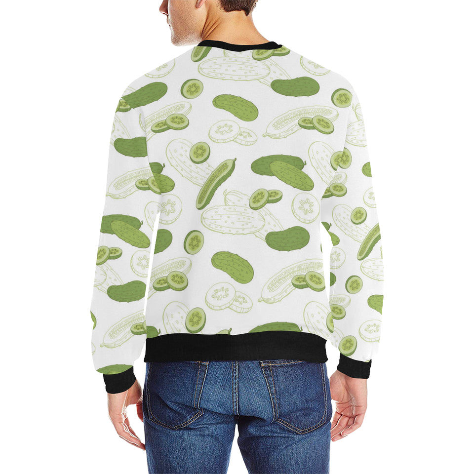 Cucumber sketch pattern Men's Crew Neck Sweatshirt