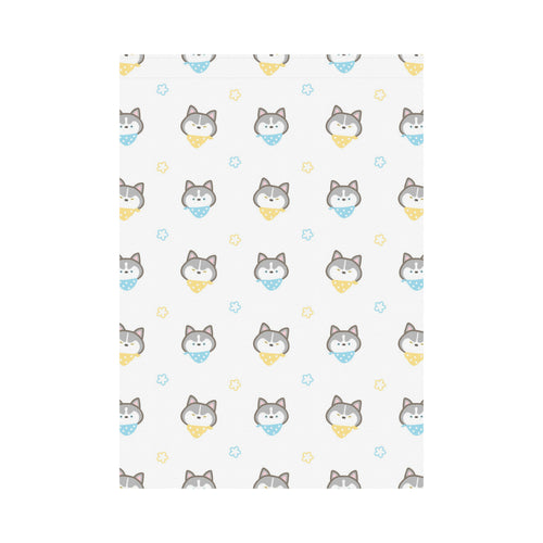 Cute Siberian Husky pattern House Flag Garden Flag