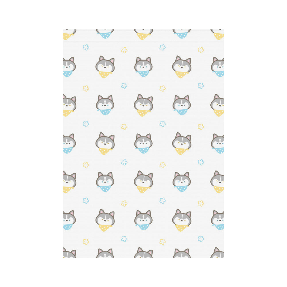 Cute Siberian Husky pattern House Flag Garden Flag