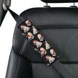 Christmas Pugs Santa_s red cap pattern Car Seat Belt Cover