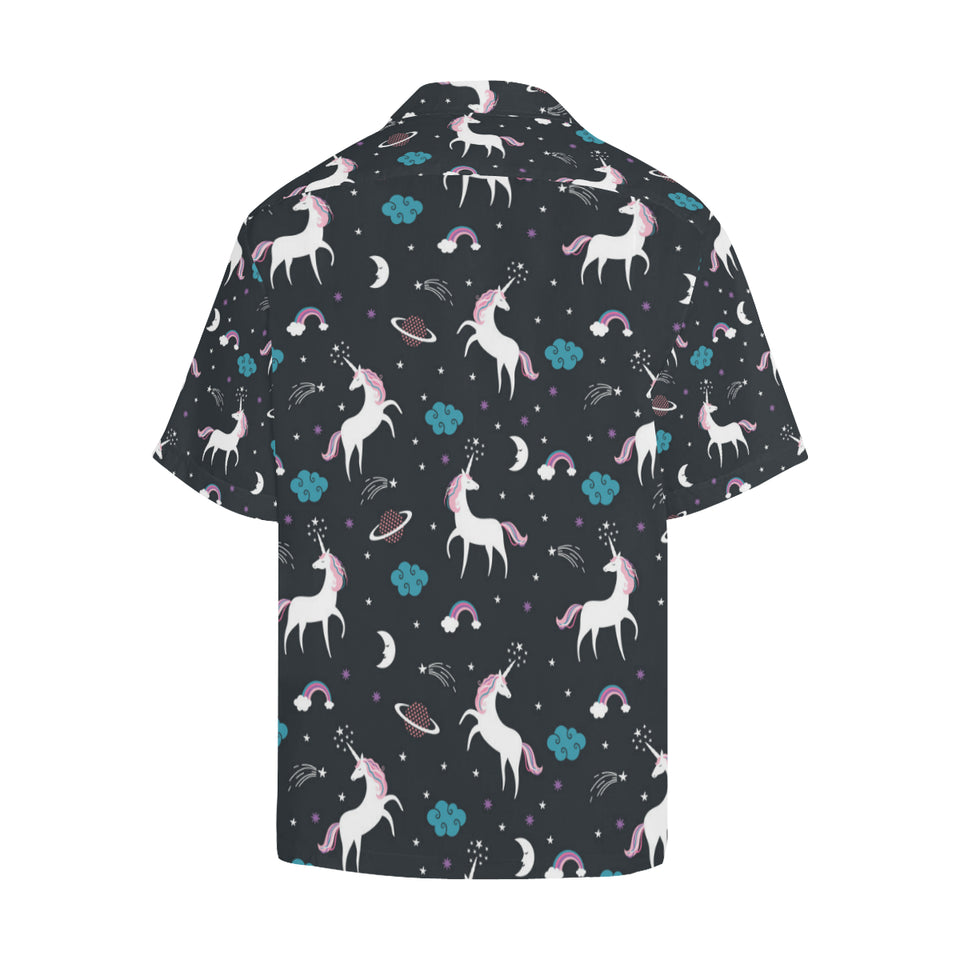 unicorn rainbows moon clound star pattern Men's All Over Print Hawaiian Shirt