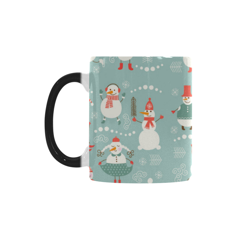 Cute snowman pattern Morphing Mug Heat Changing Mug
