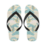 Bonsai bamboo stork japanese pattern cream theme Unisex Flip Flops
