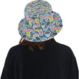 Colorful mushroom design pattern Unisex Bucket Hat