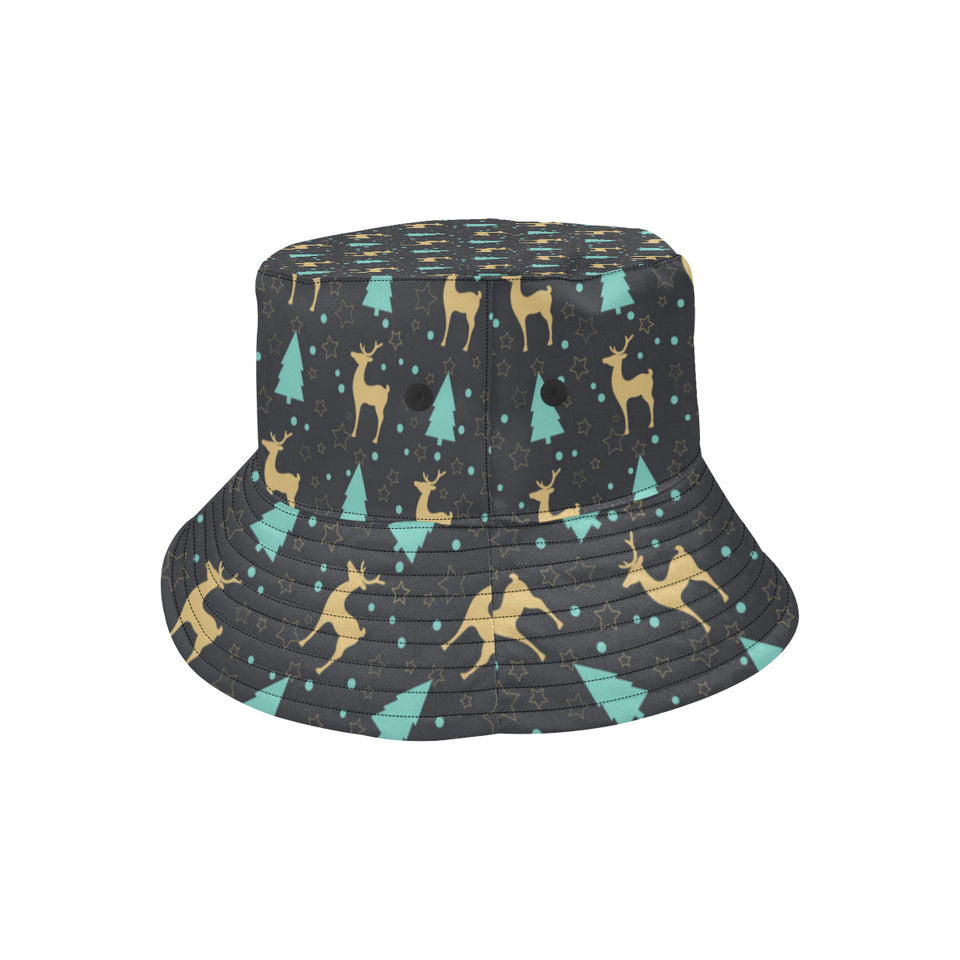 Deers star tree pattern Unisex Bucket Hat