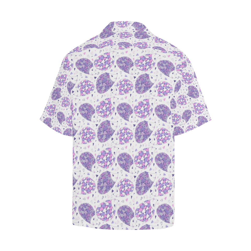 Hedgehog Pattern Print Design 05 Men's All Over Print Hawaiian Shirt (Model T58)