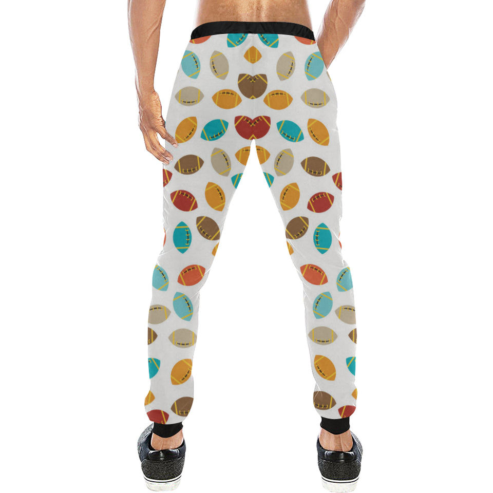 Colorful american football ball pattern Unisex Casual Sweatpants