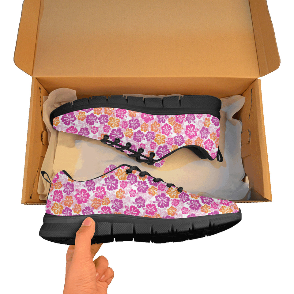Hibiscus Pattern Print Design 01 Women's Sneaker Shoes