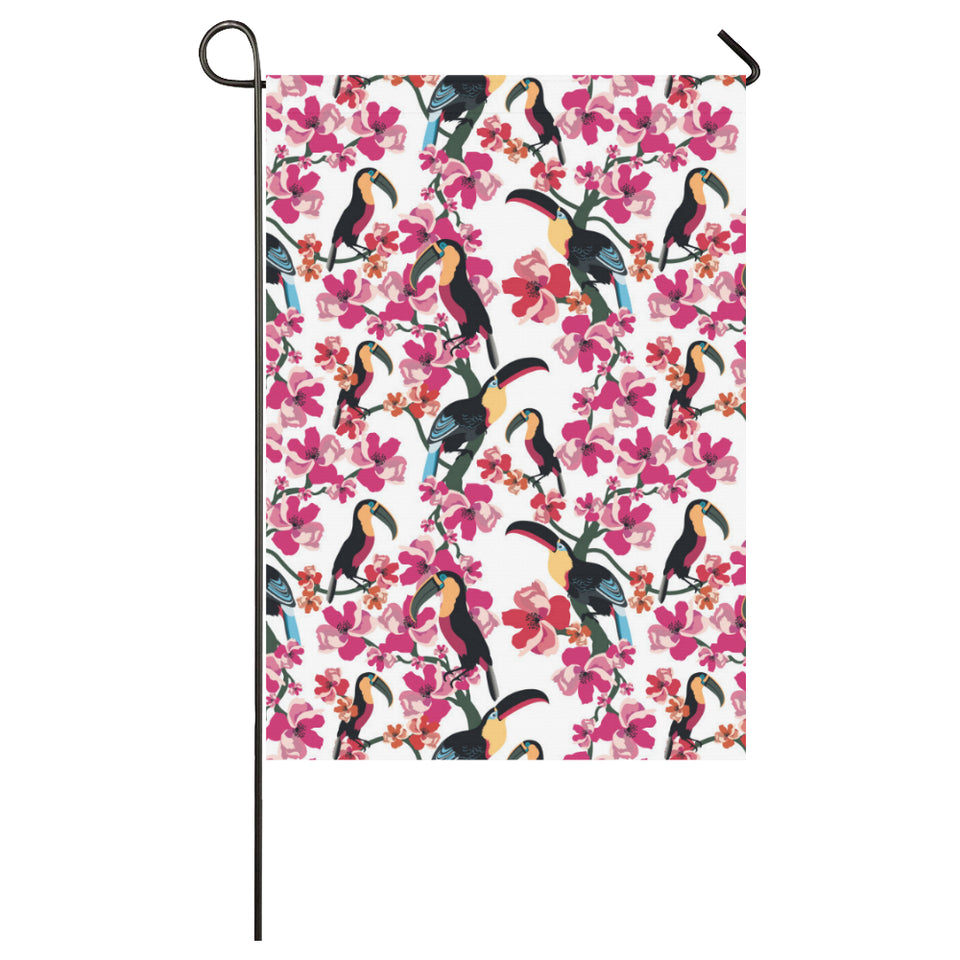 Toucan flower design pattern House Flag Garden Flag