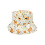 Cute brown pomeranian paw leave bone pattern Unisex Bucket Hat