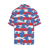 American football ball star stripes pattern Men's All Over Print Hawaiian Shirt