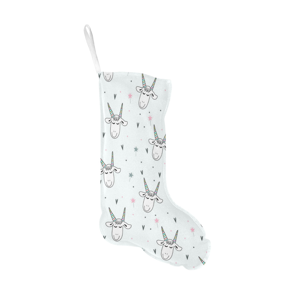 Cute goat design pattern Christmas Stocking