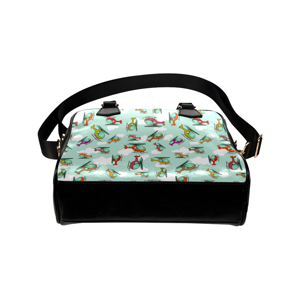 Helicopter design pattern Shoulder Handbag