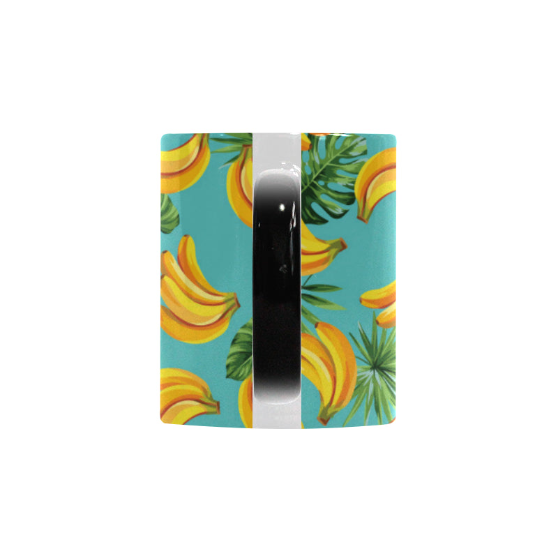 Banana Palm Leaves pattern background Morphing Mug Heat Changing Mug