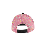 Pink donut glaze candy pattern All Over Print Snapback Cap