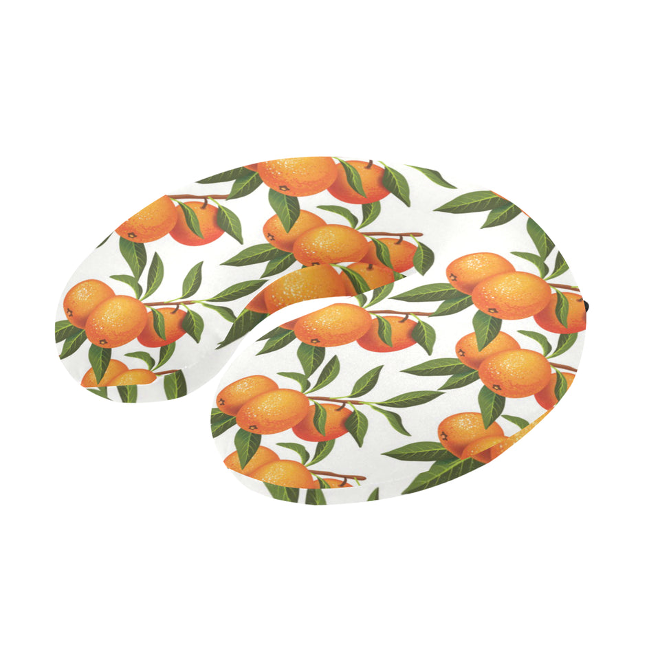 Oranges pattern background U-Shaped Travel Neck Pillow