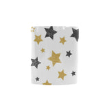 hand drawn gold black star pattern Morphing Mug Heat Changing Mug