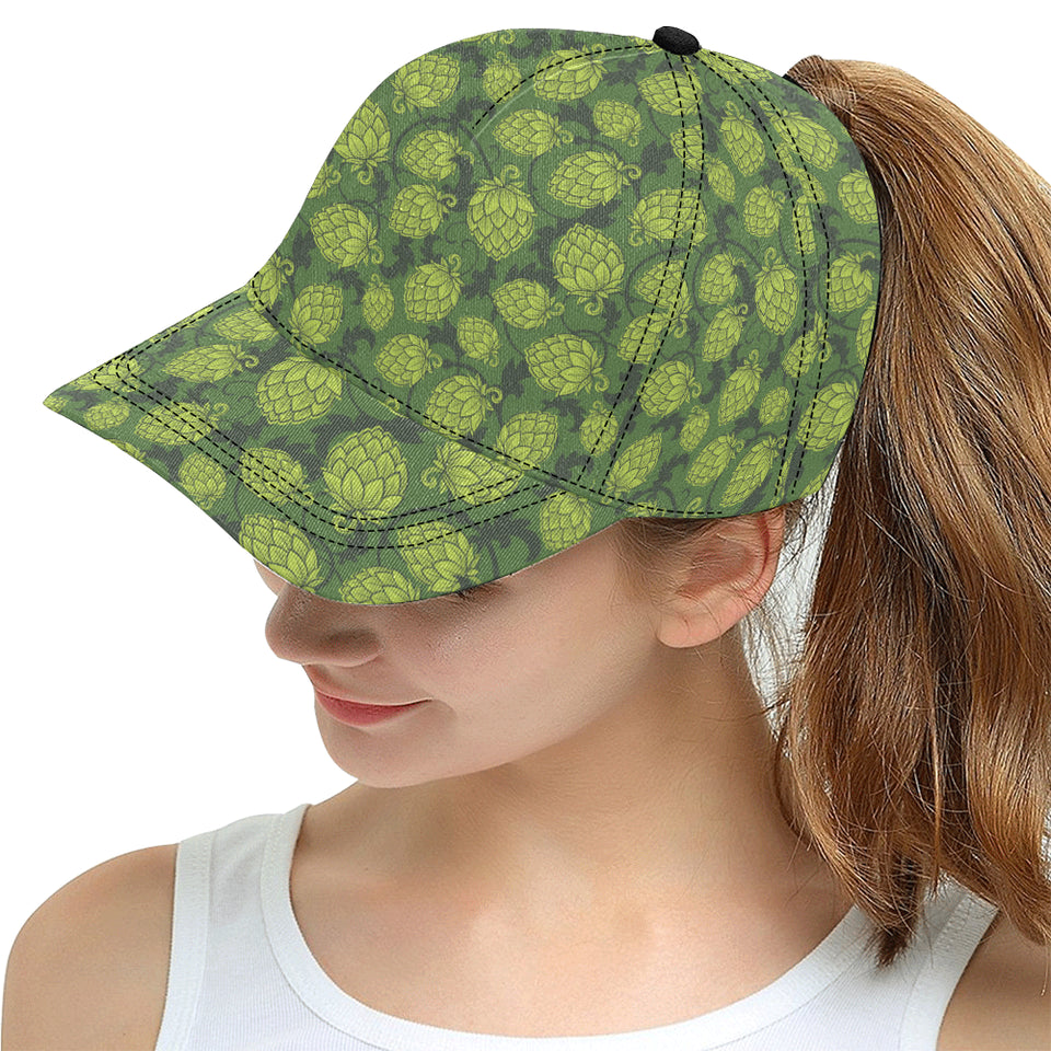 Hop pattern Hop cone background All Over Print Snapback Cap