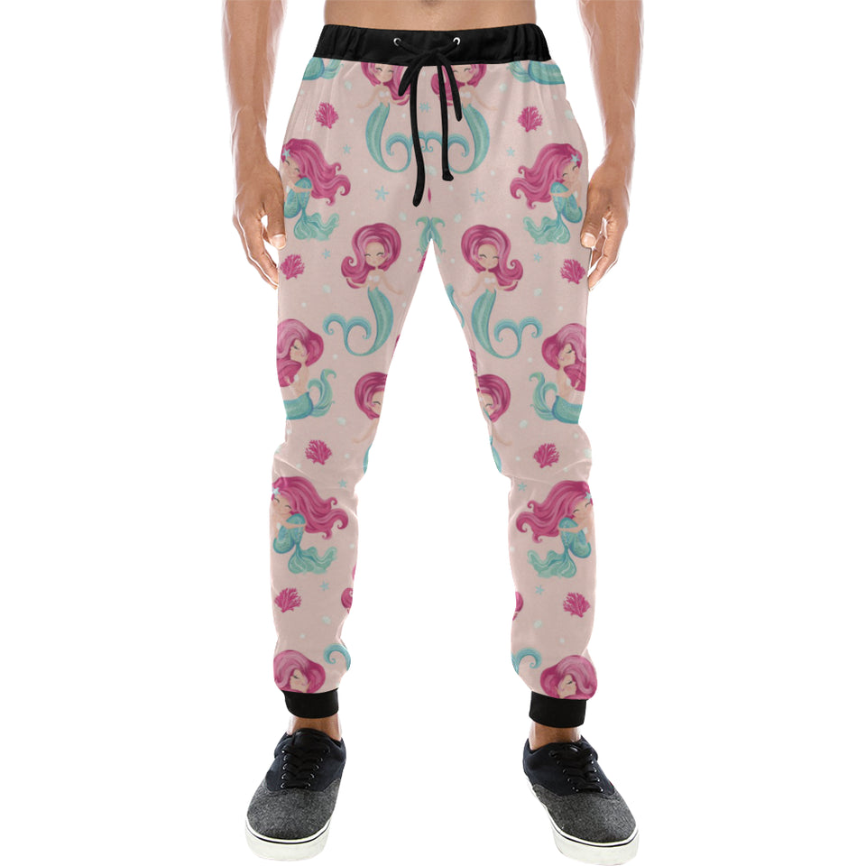 Cute little mermaid pattern Unisex Casual Sweatpants