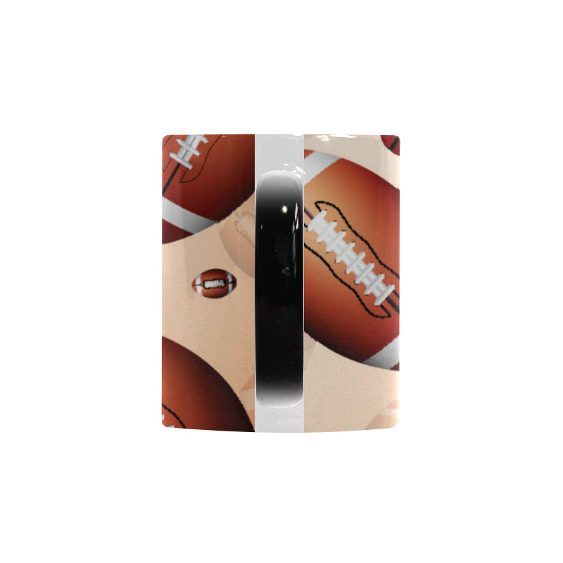 American football ball design pattern Morphing Mug Heat Changing Mug